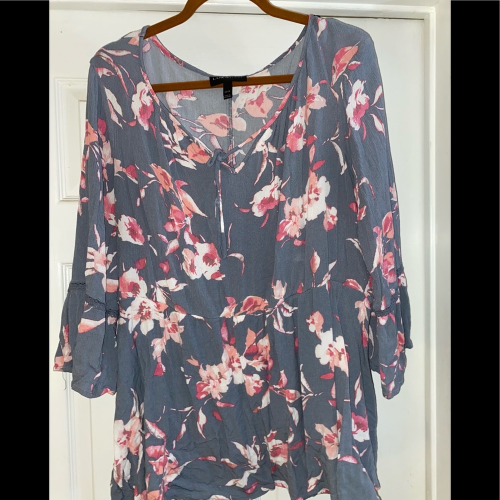 Lane Bryant-grey and pink floral